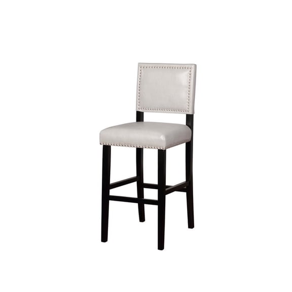 Linon Brook 30" Wood Bar Stool in Gray