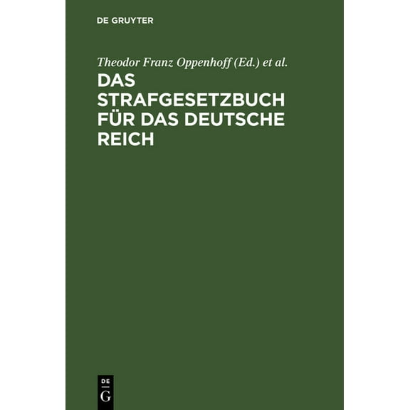 Das Strafgesetzbuch für das Deutsche Reich, (Hardcover)
