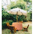 thumbnail image 2 of Vargottam Nappe Ronde Intérieure/extérieure 58 Pouces avec Trou pour Parasol et Fermeture Éclair, Nappe Imperméable, Nappes pour Table de Jardin - Orange, 2 of 7