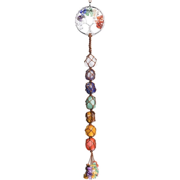Adorno colgante iStone Chakra, 7 cristales curativos, 30 cm