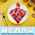 thumbnail image 6 of Shangniulu Red Heart Cloth Table Napkins Polyester Washable Decoration Dinner Napkins for Kitchen  4 PCS, 6 of 7