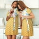 thumbnail image 4 of Fotbe White Ice Cream Bata de Dormir para Mujer con Estampado, Camisón de Algodón de Manga Corta, Ropa de Dormir Casual, 4 of 6