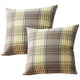 thumbnail image 1 of Dinheiro 2 fundas de almohada a cuadros para interiores y exteriores, funda de almohada cuadrada, decoración del hogar, 18.0 x 18.0 in, 1 of 5