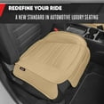 thumbnail image 3 of Motor Trend Beige Faux Leather Full Set Car Seat Covers for Truck SUV, Padded Front Back Car Seat Protector Cushion, 3 of 7
