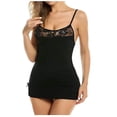 thumbnail image 1 of Conjunto de camisón de mujer transparente de malla hueca con chaleco de encaje a la moda para mujer Fridja  nalpqowj18214, 1 of 7