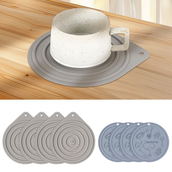 Wekvgz 16Pcs Silicone Trivets Mat Heat Resistant Silicone Pot Holders Flexible Silicone Hot Pads Multipurpose Silicone Pot Mat Portable Hot Dish Pads for Kitchens Countertops Hot Dishes
