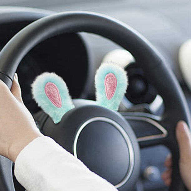 Decoración Para El Retrovisor Con Orejas De Conejo De Peluche