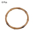 thumbnail image 3 of Uxcell 5.8" Dia Bamboo Purse Handles Handbag Handle Replacement for DIY Making, 6Pack Yellow, 3 of 6