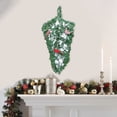thumbnail image 2 of Musbetu Guirlande de Noël Artificielle 20 Pouces Fausse Verdure de Pin Couronne de Gouttes avec Fausse Neige et Oiseaux Rouges Ornement pour Porte Cheminée Table Manteau Décor, 2 of 7
