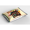 thumbnail image 2 of Ambesonne Colorful Pillow Sham 2 Pack, Antique Radio Words, 30"x20", Turquoise Hot Pink, 2 of 3