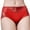 Red, variant on yunLCZ Women's Cotton Underwear High Waist 2023 Women's Mid Waist Sexy Lace Panties Hip Lifting Transparent Women's Triangular Pure Cotton Crotch Underpants