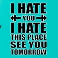 thumbnail image 2 of Wild Bobby I Hate You I Hate This Place See You Tomorrow Gym/Workout Women Tri-Blend Racerback Tank Top, Tahiti Blue, Small, 2 of 5