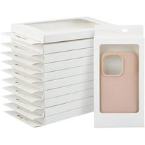 20 Packs 7x4x0.6 Inch Kraft Paper Box White Bakery Boxes Rectangle Wedding Treat Gift Boxes with Clear Window