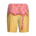 thumbnail image 4 of Rocae Pink Ice Cream for Men's Soft Sleep Pajama Shorts, Waistband and Pockets, 4 of 9