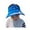 Royal Blue, variant on Xinwanna Cartoon Kids Sun Visor Hat with USB Charging Fan UPF50 Summer Beach Cooling Hat Outdoor Empty Top Wide Brim Sunhat for Boys Girls 3-10Y (Purple)