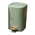thumbnail image 3 of Contenedor de basura tipo prensa de pedal 2 en 1, moderno para sala de estar, oficina, entrada 10L Verde BLESIY Bote de basura, 3 of 8