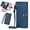 Darkblue, variant on Crossbody Wallet Case For iPhone 16e/17e, Premium PU Leather Folio Flip Stand with Zipper Pocket 9 Card Slots Holder Adjustable Shoulder Strap & Wristlet RFID Blocking Purse Case,Purple