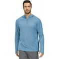 thumbnail image 4 of Tyhengta Mens UPF 50+ Long Sleeve T-Shirts Sun Protection Hooded Fishing Hiking Rash Guard Swim Quick Dry Lightweight Shirts Stone Blue XL, 4 of 7