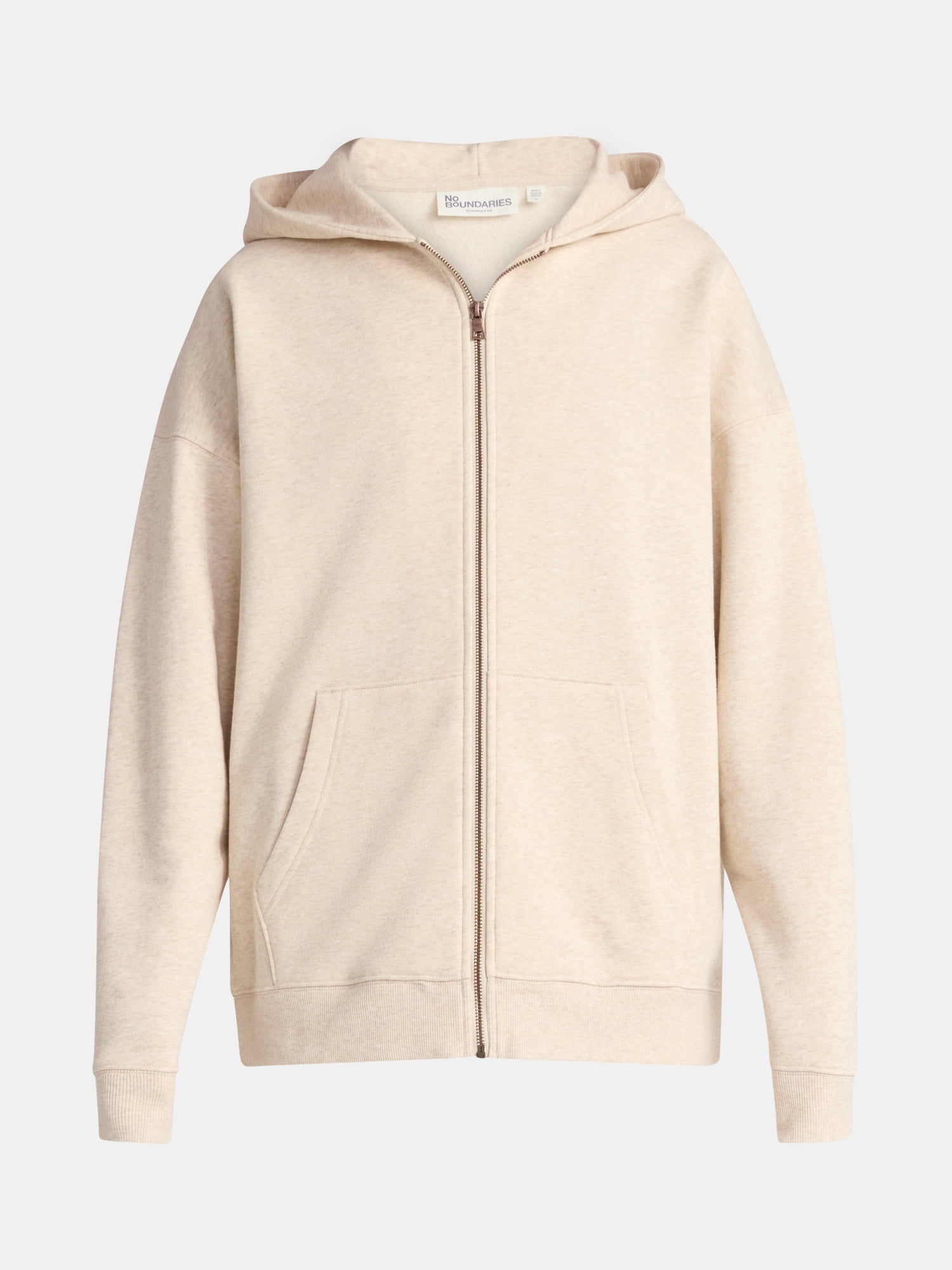 No Boundaries Zip Hoodie with Long Sleeves, Men's & Big Men's