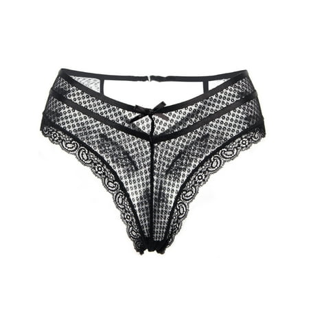 

AnuirheiH Sexy Briefs Women s Lace Plus Size Underpants Sexy High Waist Thong Underwear Panties Clearance