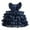 Navy, variant on Kids Girls Pageant Party Dress Ruffle Flower Kids Wedding Ball Gown Pearl Formal Princess Dress 3-12 Years