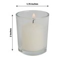 thumbnail image 3 of Efavormart 12 Pack | Ivory Votive Candle and Clear Glass Votive Holder Candle Set, 3 of 7