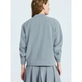 thumbnail image 3 of Scoop Women's Pinstripe Bomber Jacket, Midweight, Sizes XS-XXL, 3 of 5