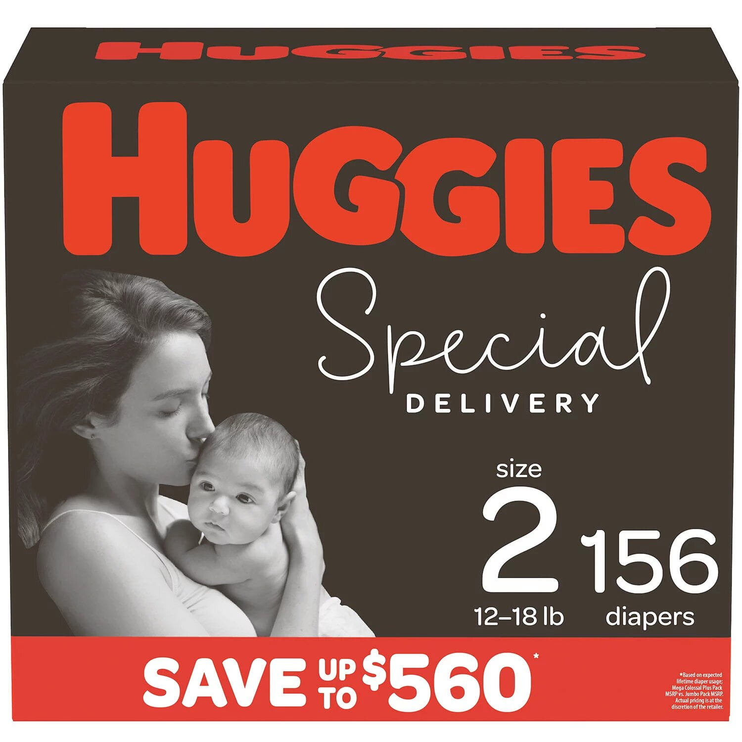 Huggies Special Delivery Hypoallergenic Baby Diapers Size 2 156 ct