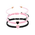 thumbnail image 1 of Pulsera de pareja personalizada, pulsera de relación de compromiso de pareja, pulsera con dijes en forma de corazón a juego, 1 of 5