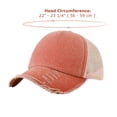thumbnail image 4 of TOPTIE 5 Panel Baseball Cap Low Profile Vintage Washed Cotton Two Tone Sun Hat-Light Pink, 4 of 6