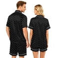 thumbnail image 5 of Dwelliawo Men's Pajama Sets Button Up Pajamas for Women Matching Pajamas Mens Pajamas Set Shorts Couple Pajamas Matching Sets Pajama Sets With Pockets Gray 3xL, 5 of 5