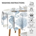 thumbnail image 6 of Odenmar Daisy Floral Round Tablecloth 60 Inch, Farmhouse Waterproof Table Cover, Rustic Flower Design for Dining Table, Kitchen, Party Indoor Outdoor, 6 of 6