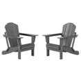 thumbnail image 1 of Chaise Adirondack Pliante en Poly pour Extérieur (Ensemble de 2), 1 of 6