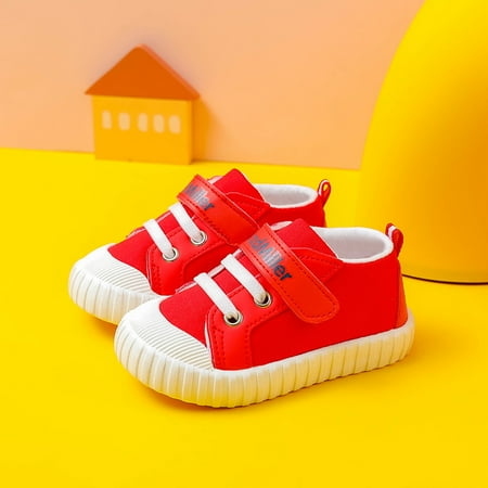 

Toyella New Male Baby Toddler Shoes Soft Sole Female Baby Shoes Red 15