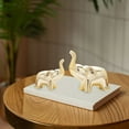 thumbnail image 2 of BNNG Ceramic Animal Figurines Ornaments, Elephant Statues Home Decor Small Decorative Accents For Shelves Livingroom Bedroom And Office Gold Home Decor Sculptures and Statues Handmade Artware Gifts, 2 of 6