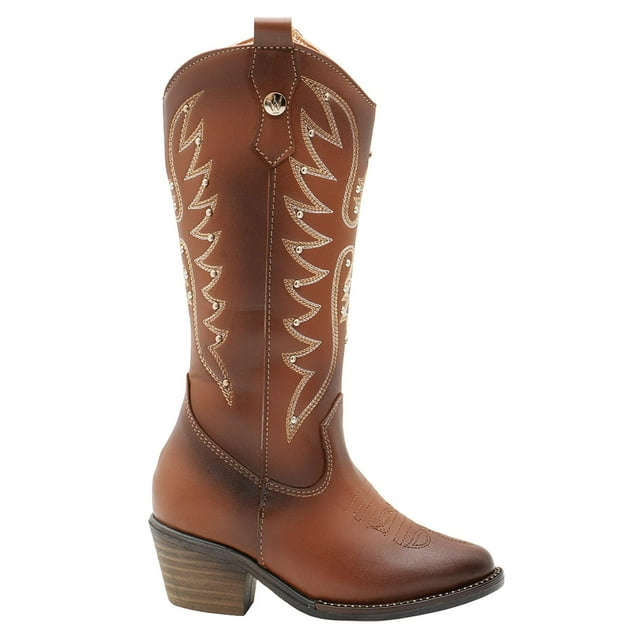 Bota Vaquera Larga Para Niña Wildcat® Color Atanado 18-21.5 beige 18.5
