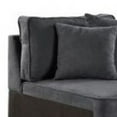 thumbnail image 3 of Benjara 29 Inch Modular Chair, Pocket Coil, 2 Pillows, Dark Charcoal Gray, 3 of 6