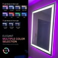 thumbnail image 6 of GODCHAR Super Bright RGB Backlit & LED Frontlit Anti-Fog Bathroom/Vanity Mirror in Tempered Glass & ETL 28x20 inch, 6 of 10