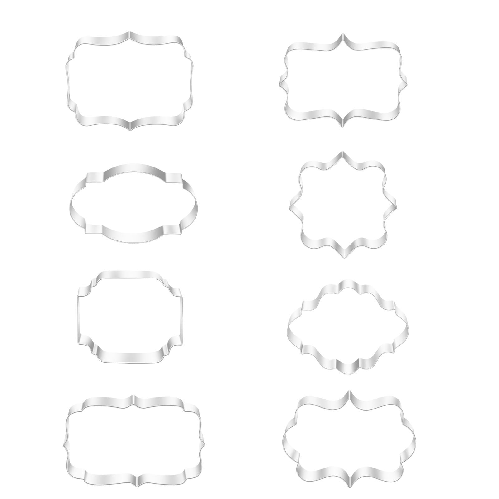 8Piece Frame Cookies Cutters Cookie Desserts and Fondant Biscuit