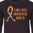 thumbnail image 4 of Inktastic Limb Loss Awareness Prosthetic Leg and Arm Orange Ribbon Long Sleeve Youth T-Shirt, 4 of 5