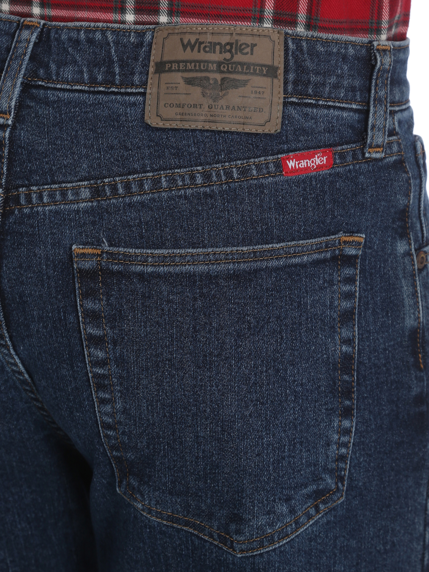 Wrangler Men's Performance Series Regular Fit Jeans, Black photo 3