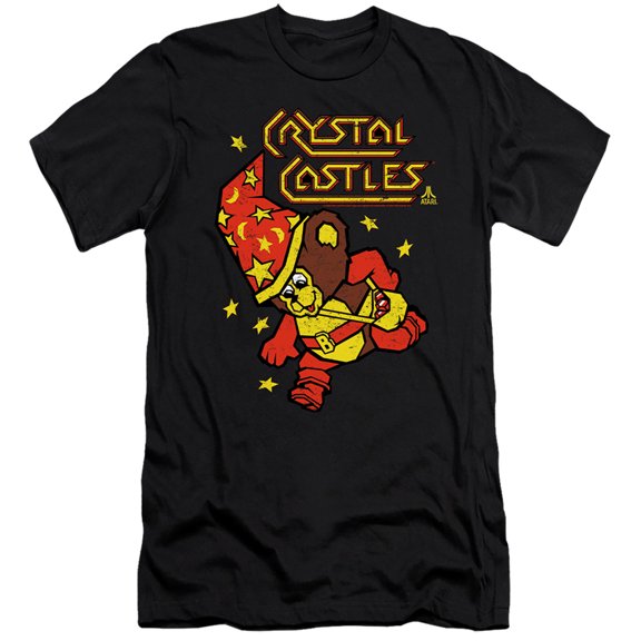 Atari Crystal Bear Premium Canvas T-Shirt Adult Slim Fit 30/1 Black