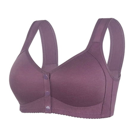 

Miluxas Clearance Women s Plus Size Seamless Comfortable Breathable Underwear Daily Bra Purple 44(44)