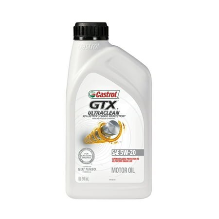 (4 pack) (4 Pack) Castrol GTX ULTRACLEAN 5W-20 Motor Oil, 1 QT