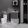thumbnail image 4 of LiviNest 20" Floating Bathroom Vanity: Wall-Mounted Ceramic Sink Combo with Soft-Close Cabinet & Storage - Moisture-Resistant Plywood Modern Design for Small Studio & Professional Space Optimization, 4 of 6
