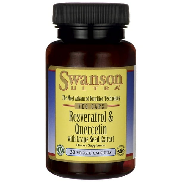Swanson Resveratrol & Quercetin 30 Veggie Capsules