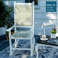 thumbnail image 5 of Klear Vu Porch Rocking Chair Cushions Set, Suitable for Living Room Rockers, Stylish Seat and Back Pads Include Non-Slip Bottom + Fabric Ties, 20" X 17" X 2”, Pine, 5 of 6