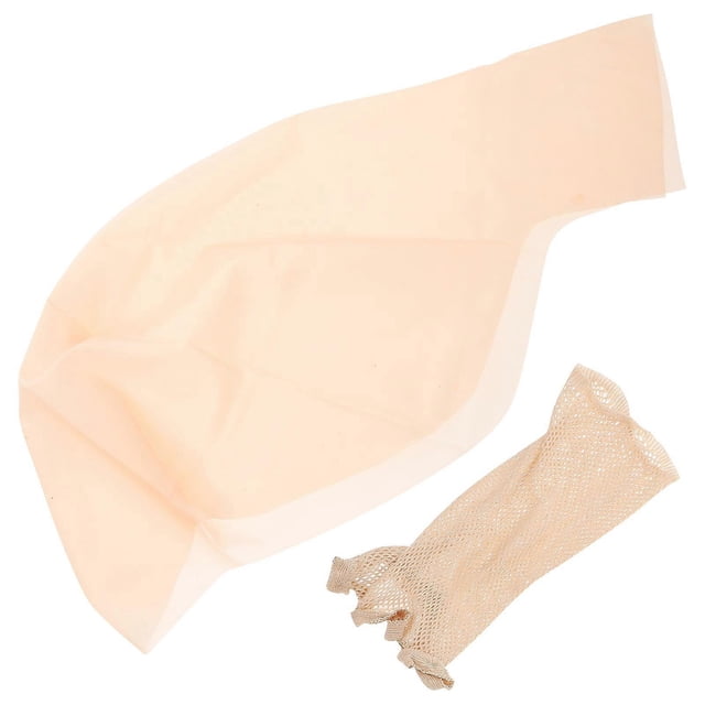 Latex Bald Head Cap Bald Head Cover Headwear Khaki Cosplay Prop 1Set