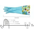 thumbnail image 3 of G & F Products Latex-Free Household Cleaning Gloves, Soft Lining, Long Cuff 15 in, 2 Pairs, Yellow/Grey, X-Large, 3 of 7