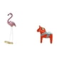 thumbnail image 5 of Estatua de resina de pájaro y escultura ornamental de caballo de Dala sueco para decoración del hogar o jardín, con soporte metálico para estantería o, 5 of 8